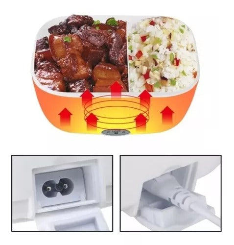 HeatBox™ – Lonchera Eléctrica Portátil para Calentar Comida