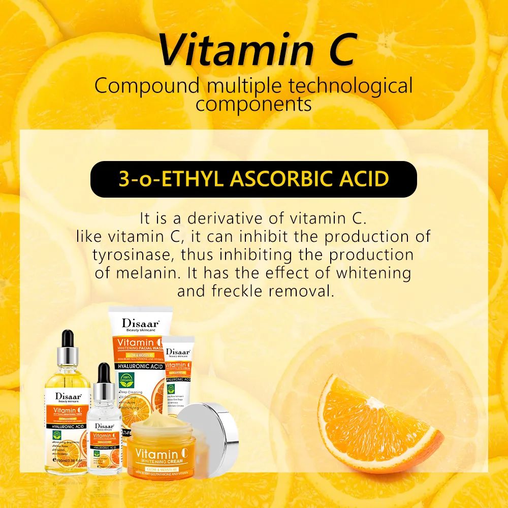 VitaGlow™ Set Completo de Cuidado Facial Vitamina C DISAAR – Rutina Facial 5 Pasos